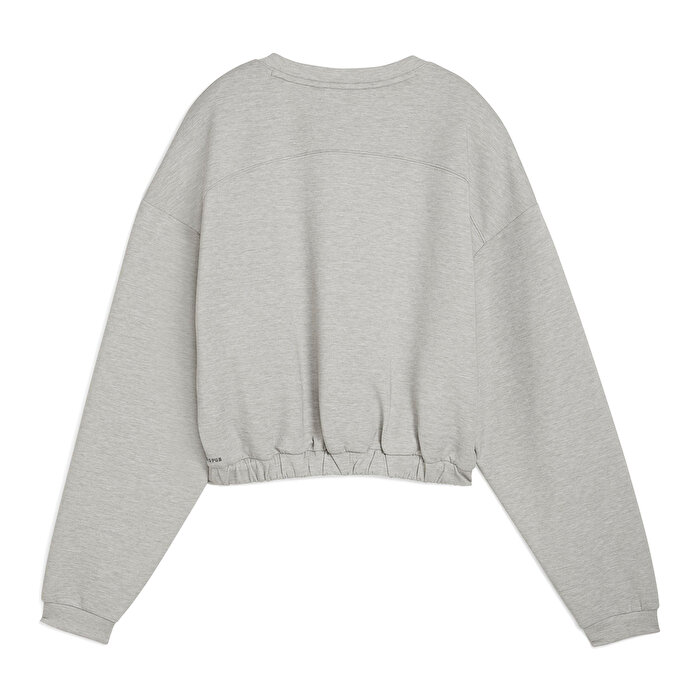 Puma Cloudspun Crew Kadın Gri Bisiklet Yaka Sweatshirt