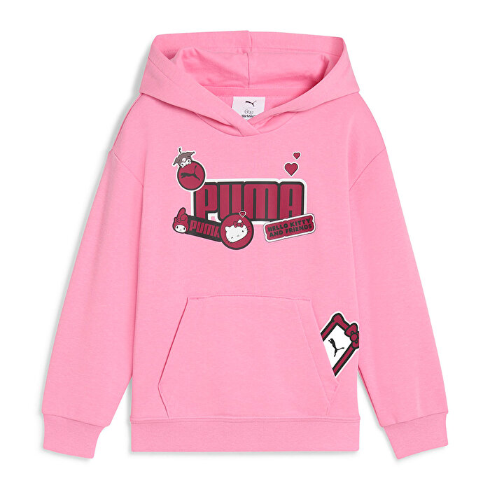 Puma Hello Kitty&Friends Graphic Çocuk Pembe Kapüşonlu Sweatshirt