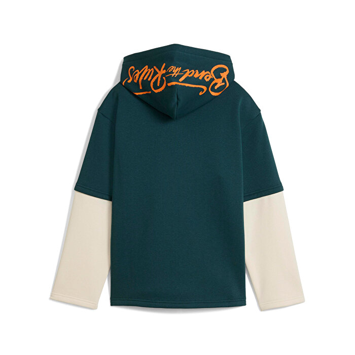 Puma Mid 90s Layered Çocuk Yeşil Kapüşonlu Sweatshirt