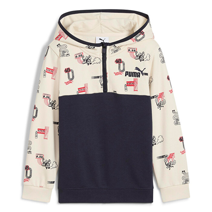 Puma Little Runners Half-Zip Çocuk Bisiklet Yaka Sweatshirt