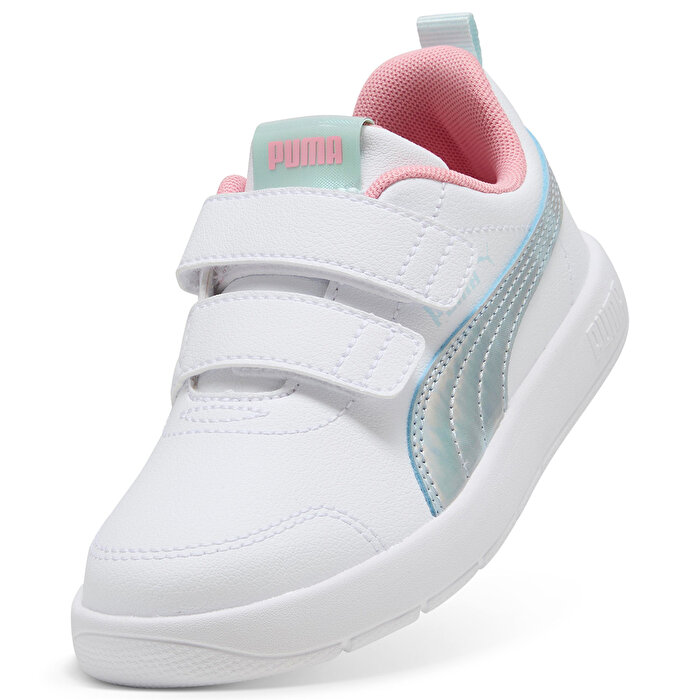 Puma Courtflex V3 Space Belle V Çocuk Beyaz Sneaker