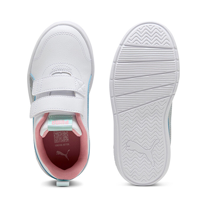 Puma Courtflex V3 Space Belle V Çocuk Beyaz Sneaker