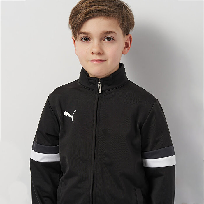 Puma Team Rise Çocuk Siyah Dik Yaka Eşofman Takımı