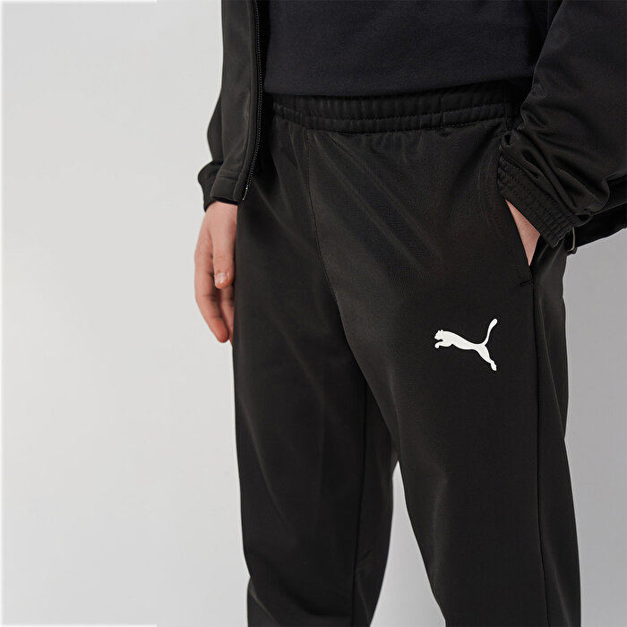 Puma Team Rise Çocuk Siyah Dik Yaka Eşofman Takımı