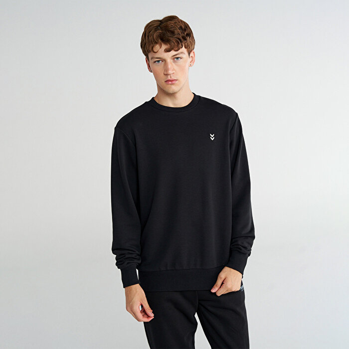 Hummel Pulse Regular Erkek Siyah Sweatshirt
