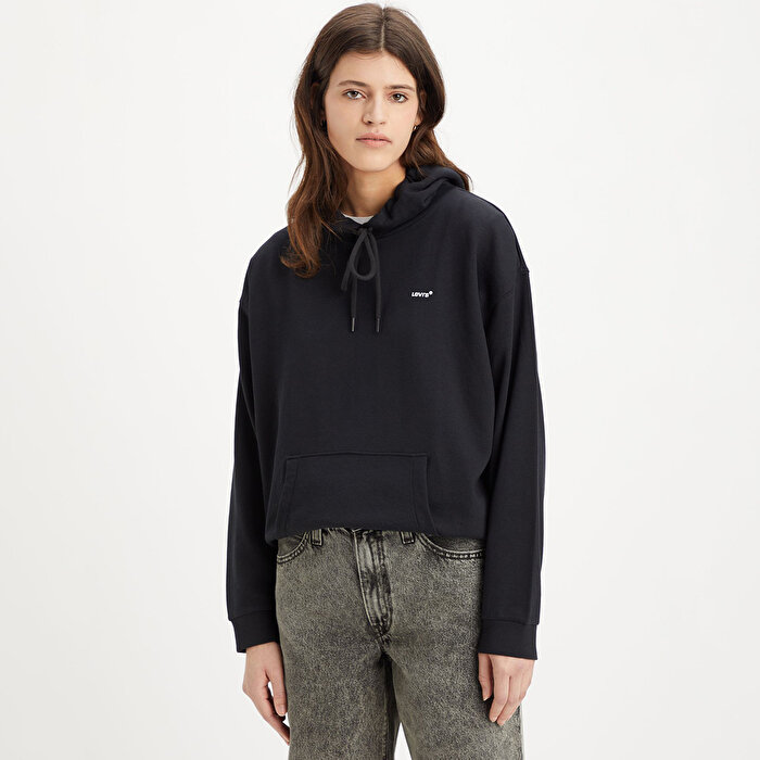Levi's Everyday Kadın Siyah Kapüşonlu Sweatshirt