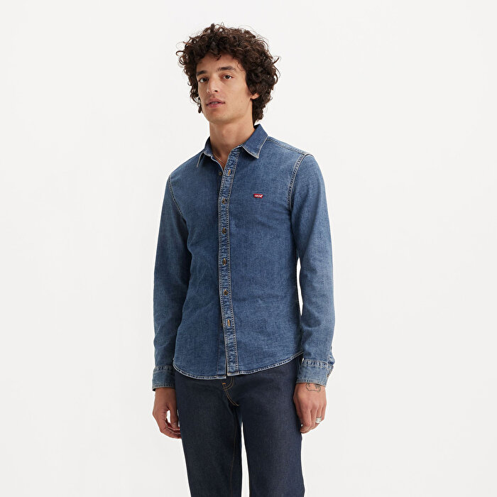 Levi's Battery Housemark Erkek Mavi Klasik Yaka Gömlek