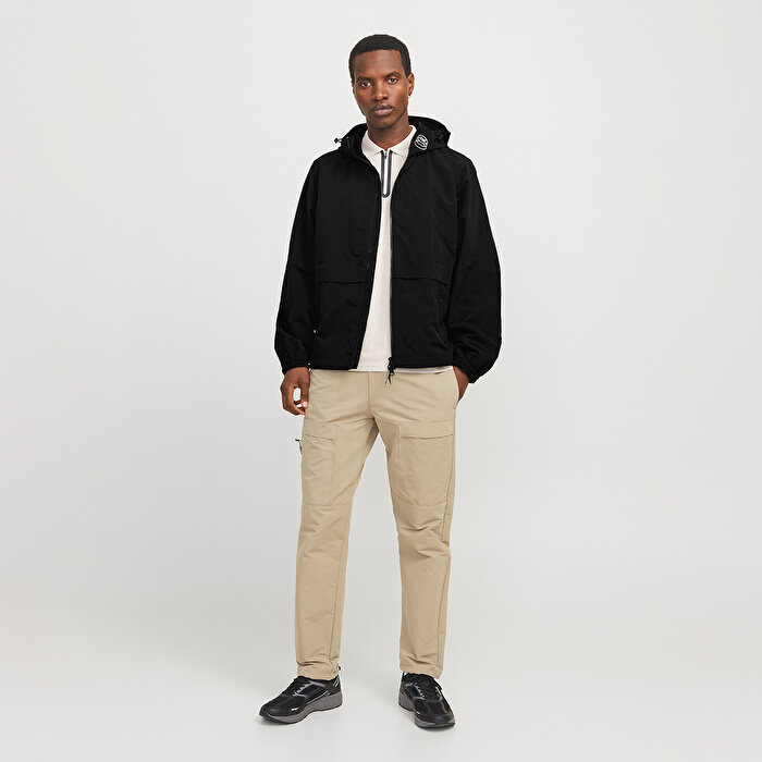 Jack&Jones Union Erkek Siyah Kapüşonlu Ceket