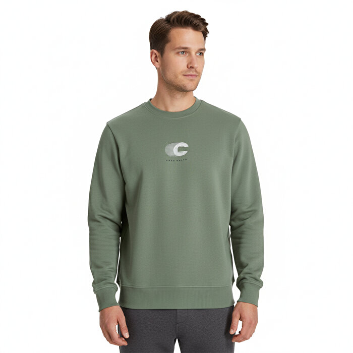 Jack&Jones Vibrant Erkek Yeşil Bisiklet Yaka Sweatshirt