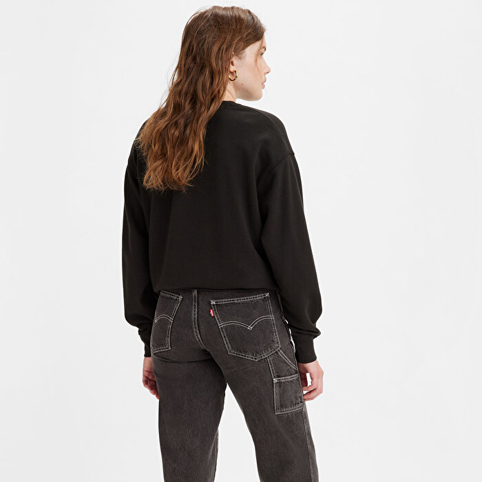 Levi's Lse Standard Kadın Siyah Bisiklet Yaka Sweatshirt