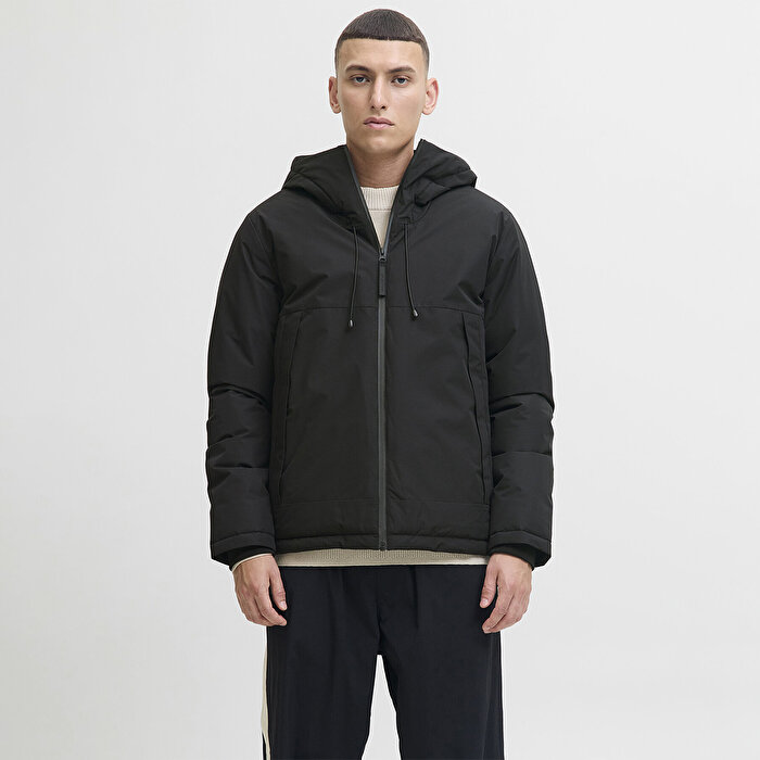 Helly Hansen Crew Hooded Midlayer 2 Erkek Siyah Kapüşonlu Mont