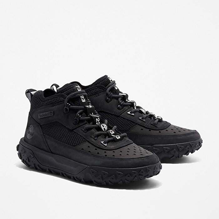 Timberland Green Stride Motion 6 Mid Lace Up Sneak Erkek Siyah Bot