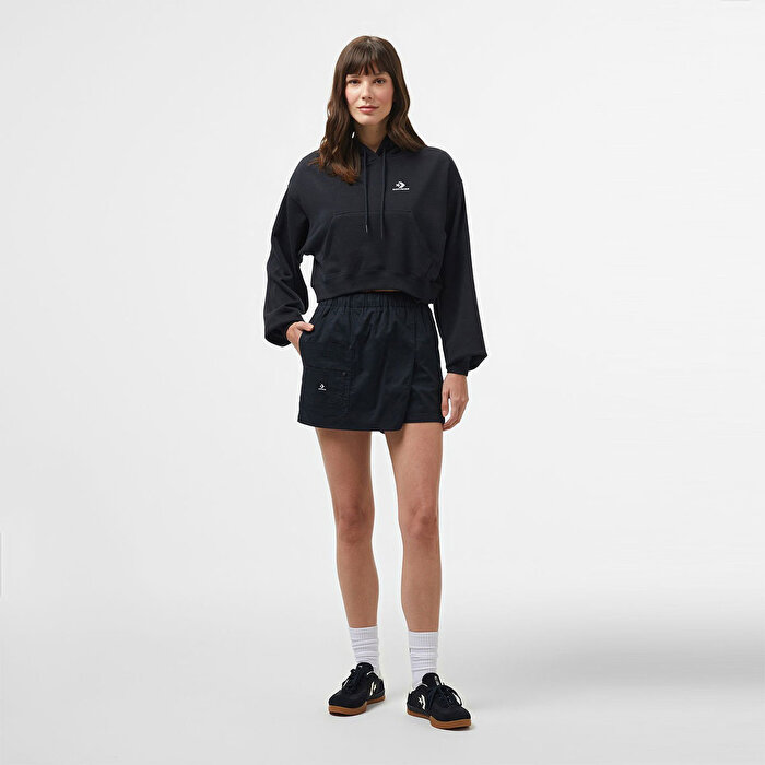Converse Chuck Taylor Boxy Kadın Siyah Kapüşonlu Sweatshirt
