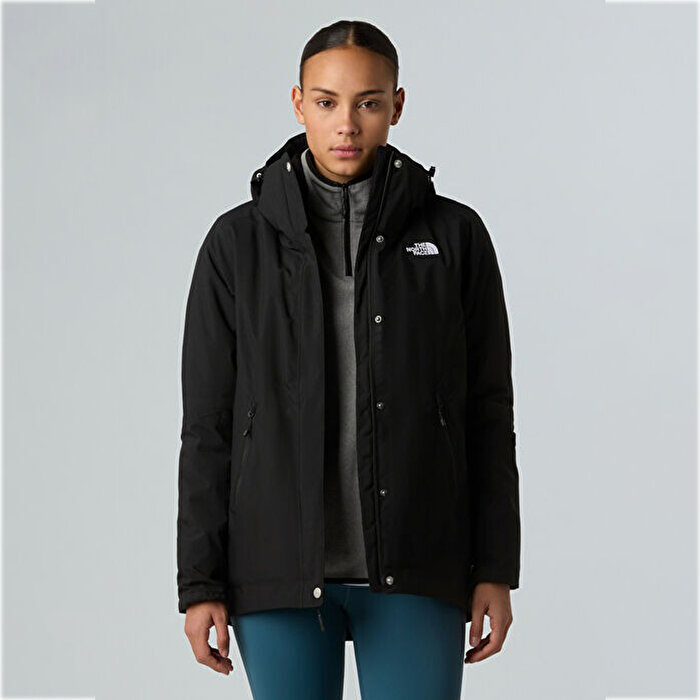 The North Face Inlux Insulated Kadın Siyah Kapüşonlu Mont