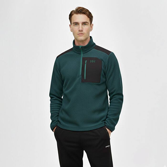 Helly Hansen Polar Block Erkek Yeşil Dik Yaka Sweatshirt