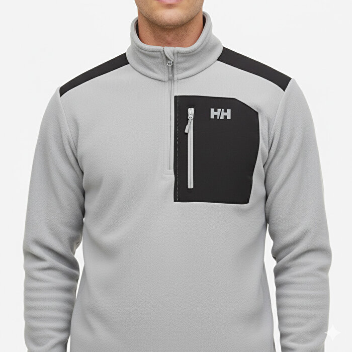 Helly Hansen Polar Block Erkek Gri Dik yaka Sweatshirt