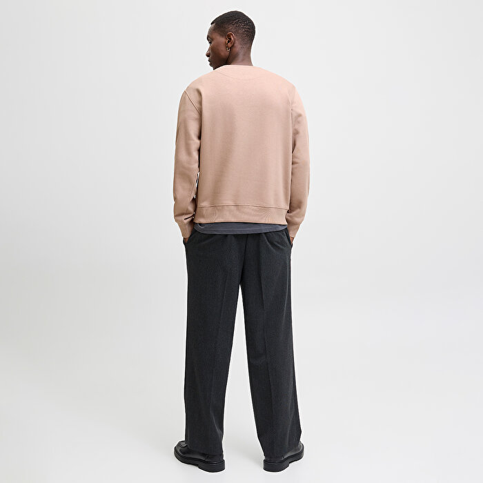 Jack&Jones Star Basic Erkek Bej Sweatshirt