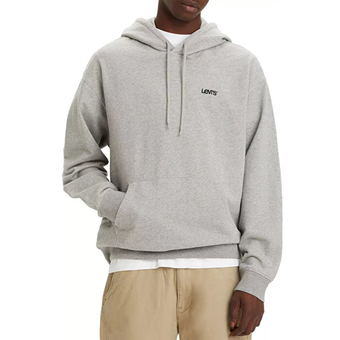 Levi's Erkek Gri Kapüşonlu Sweatshirt