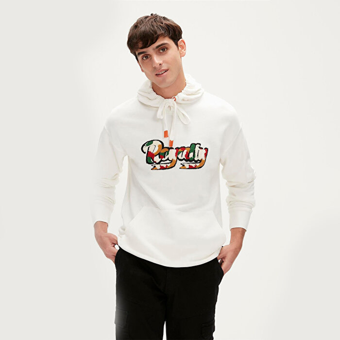 Bad Bear Royalty Erkek Beyaz Sweatshirt