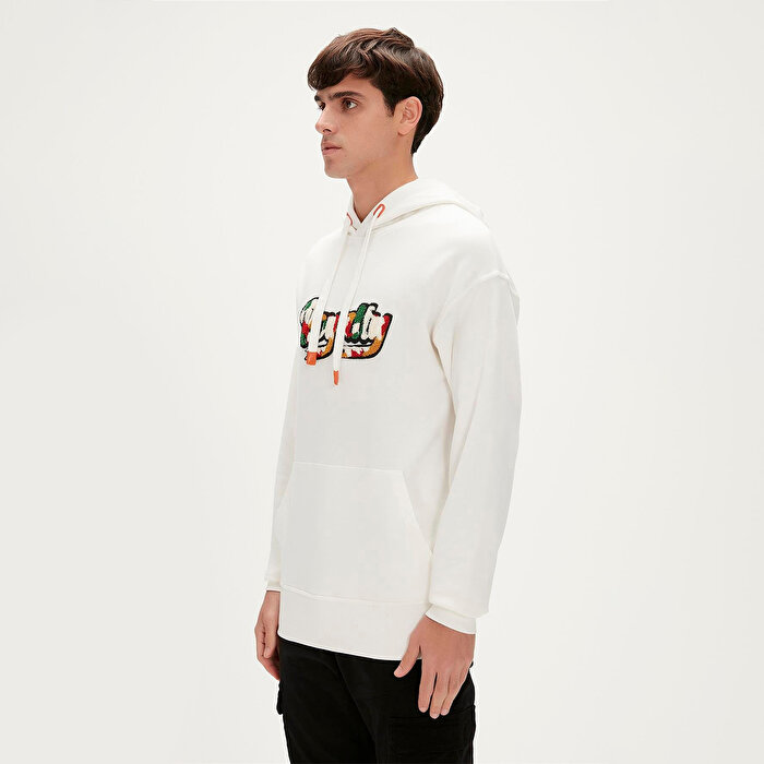 Bad Bear Royalty Erkek Beyaz Sweatshirt