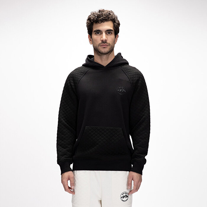 Bad Bear Grass Erkek Siyah Kapüşonlu Sweatshirt