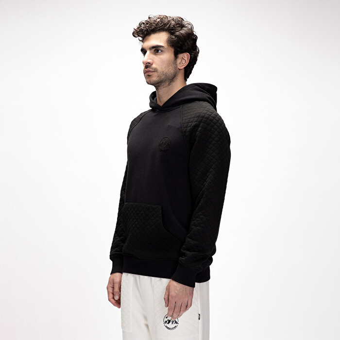 Bad Bear Grass Erkek Siyah Kapüşonlu Sweatshirt