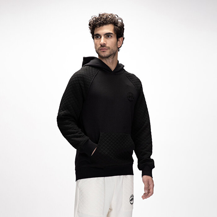 Bad Bear Grass Erkek Siyah Kapüşonlu Sweatshirt