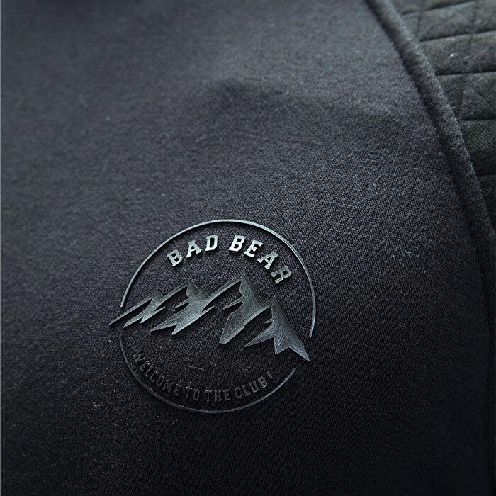 Bad Bear Grass Erkek Siyah Kapüşonlu Sweatshirt