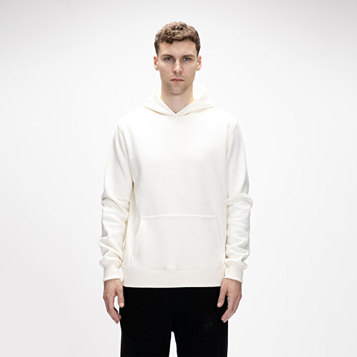 Bad Bear Lake Erkek Ekru Kapüşonlu Sweatshirt