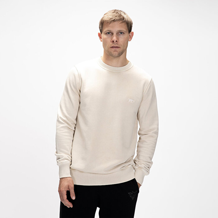 Bad Bear Dab Erkek Bej Bisiklet Yaka Sweatshirt
