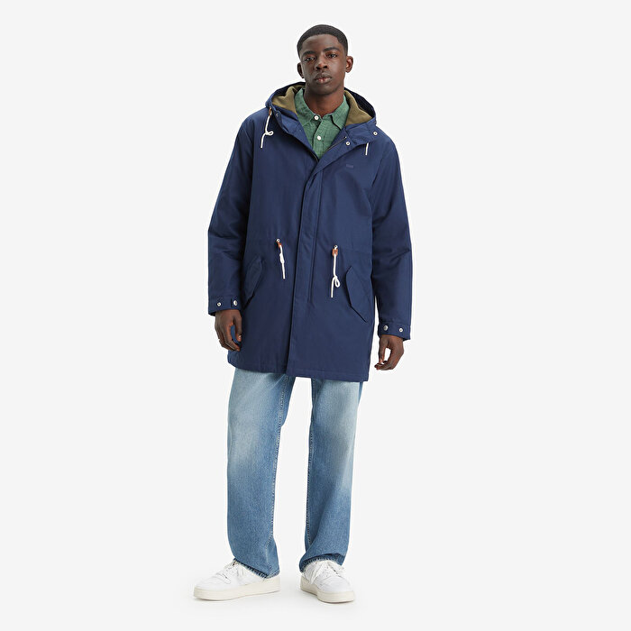 Levis Harrison Erkek Mavi Kapüşonlu Mont