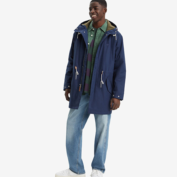 Levis Harrison Erkek Mavi Kapüşonlu Mont