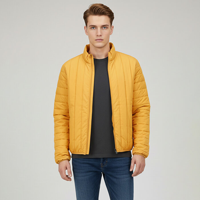 Levis Puffer Erkek Sarı Dik Yaka Mont