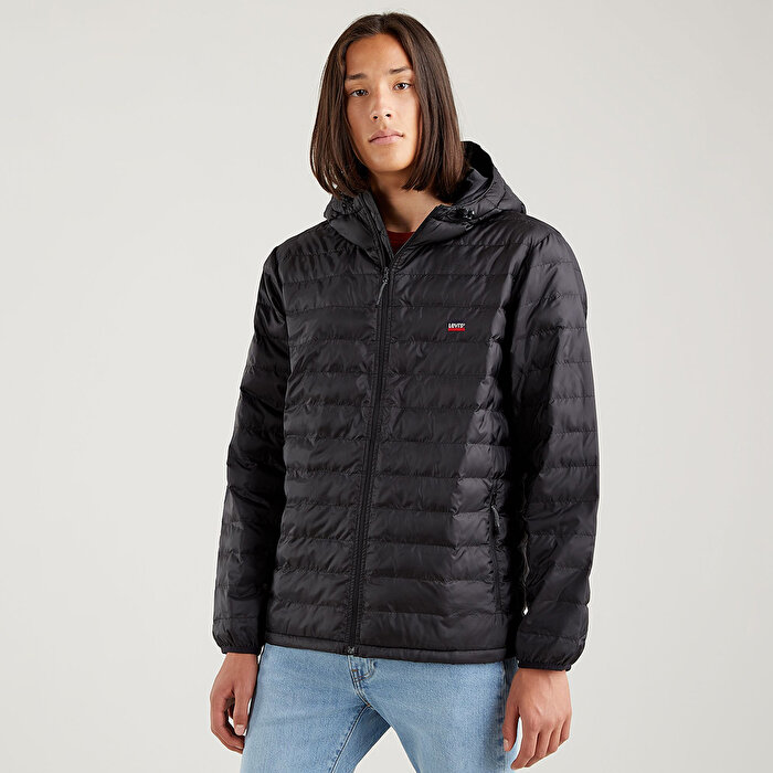 Levis Presidio Packable Hooded Erkek Siyah Kapüşonlu Mont