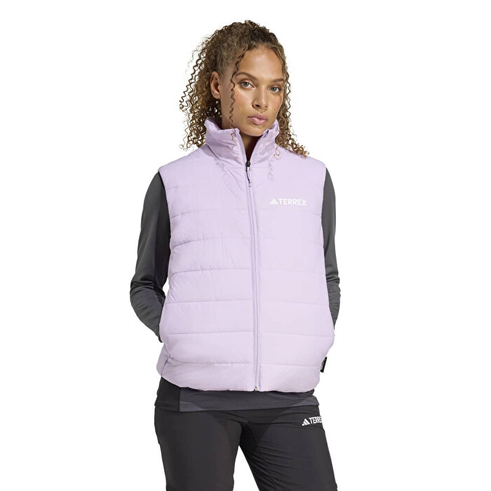 adidas Terrex Multi Essentials Padded Kadın Mor Dik Yaka Yelek