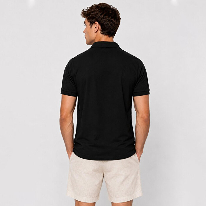 Hummel Trona Erkek Siyah Polo Yaka Tişört