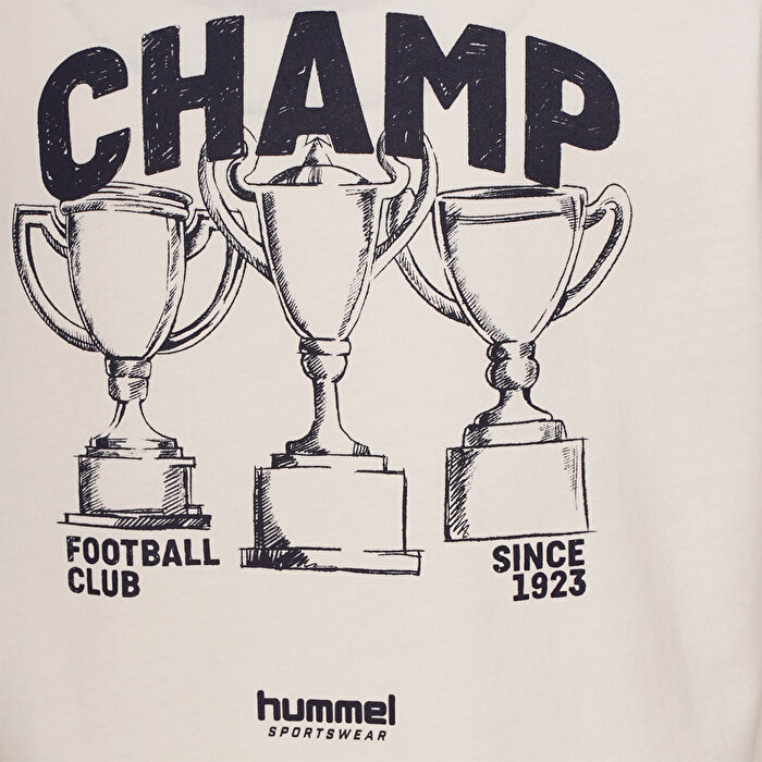 Hummel Anarosa Erkek Çocuk Ekru Yuvarlak Yaka Tişört