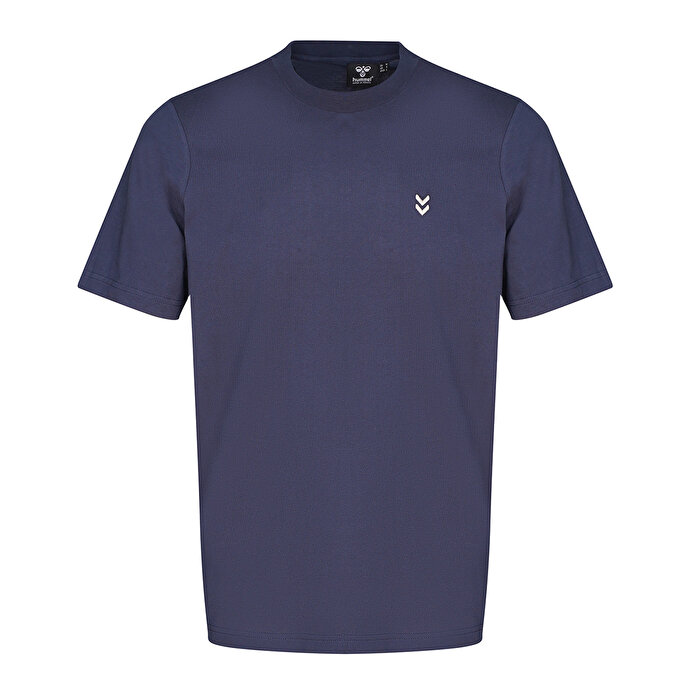Hummel T-Pulse Co Regular Erkek Lacivert Yuvarlak Yaka Tişört