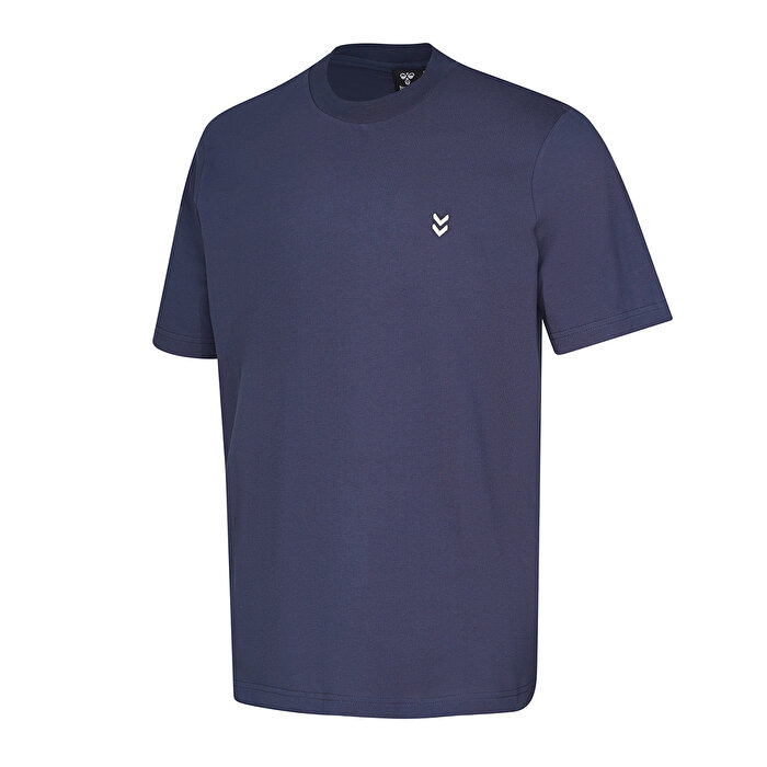 Hummel T-Pulse Co Regular Erkek Lacivert Yuvarlak Yaka Tişört