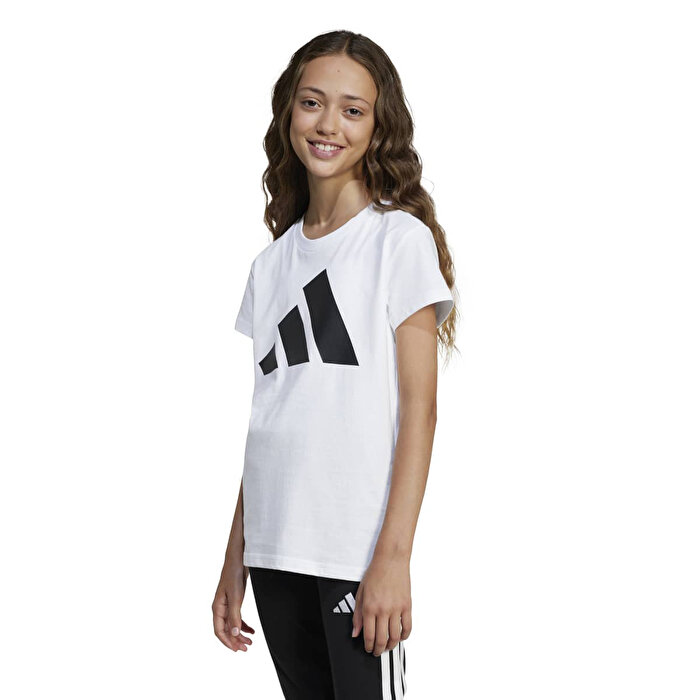 adidas Essentials Çocuk Beyaz Yuvarlak Yaka Tişört