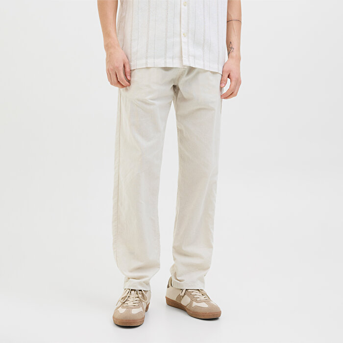 Jack&Jones Kane Summer Linen Blend Jogger Erkek Bej Pantolon