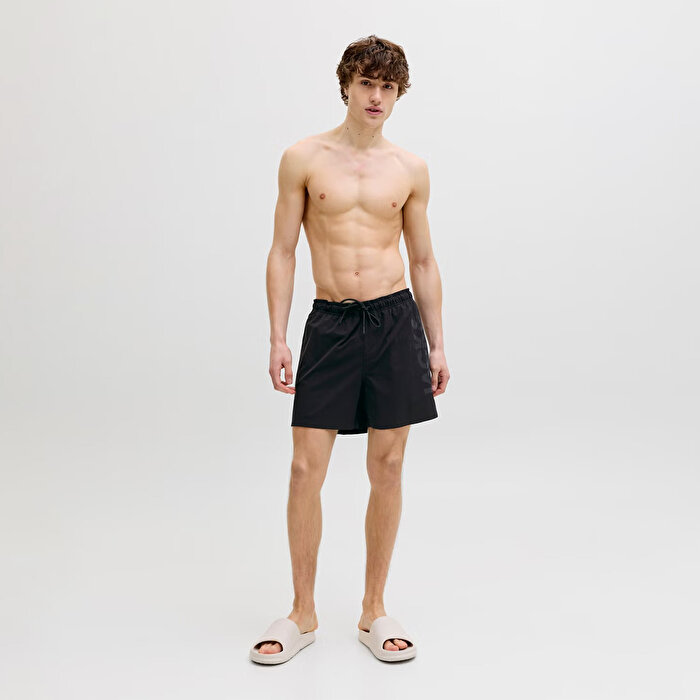 Jack&Jones Maui Wave Logo Regular Erkek Siyah Mayo