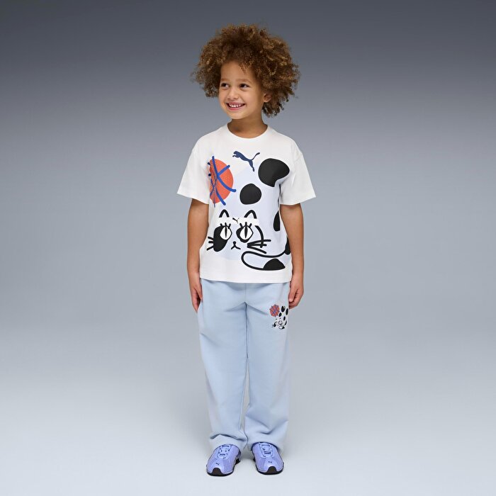 Puma Sporty Cats Çocuk Beyaz Tişört