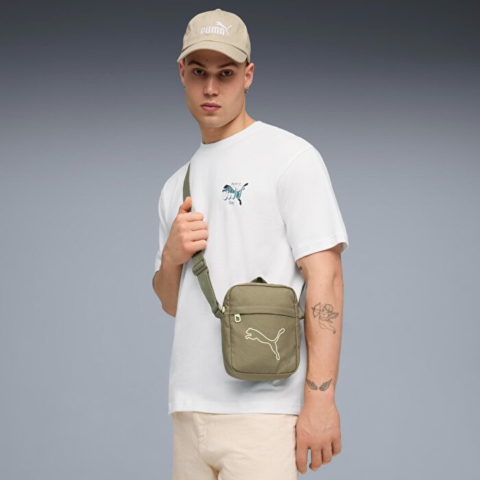 Puma Plus Portable Haki Omuz Çantası