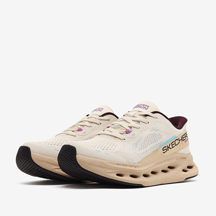 Skechers Max Cushioning Glide Step Kadın Bej Koşu Ayakkabısı