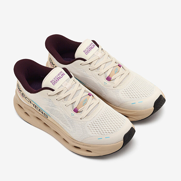 Skechers Max Cushioning Glide Step Kadın Bej Koşu Ayakkabısı