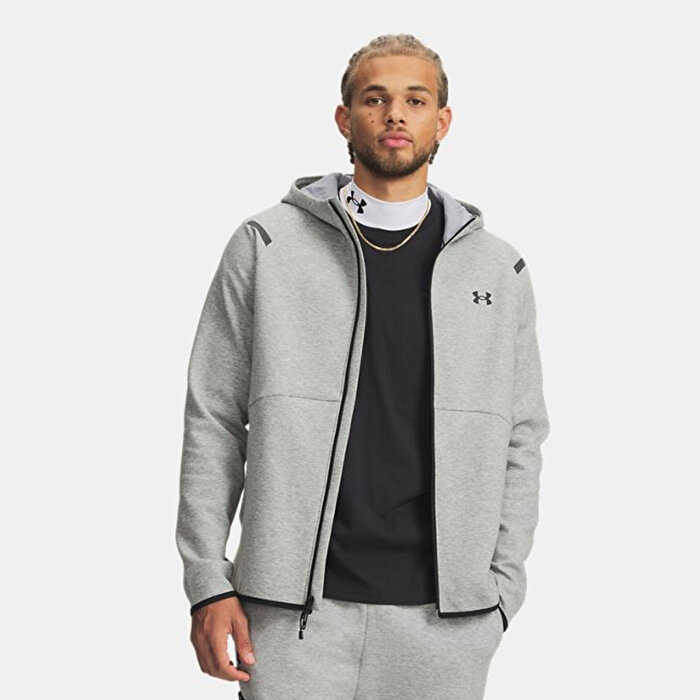 Under Armour Unstoppable Fleece Erkek Gri Kapüşonlu Ceket