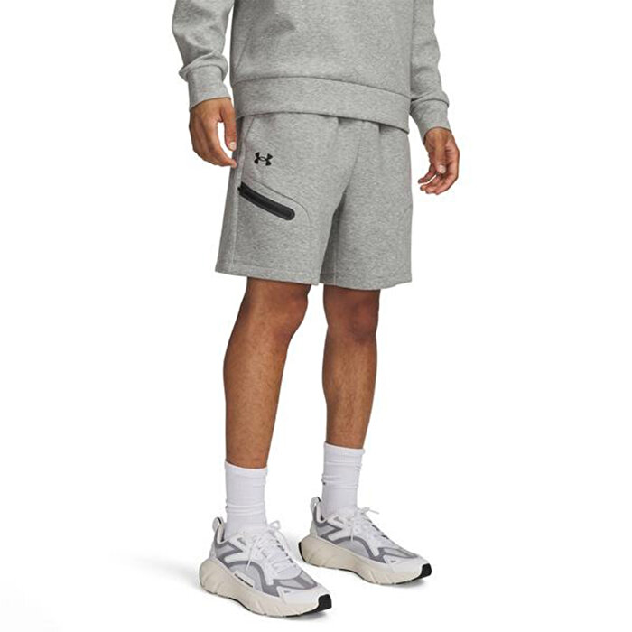 Under Armour Unstoppable Fleece Erkek Gri Şort