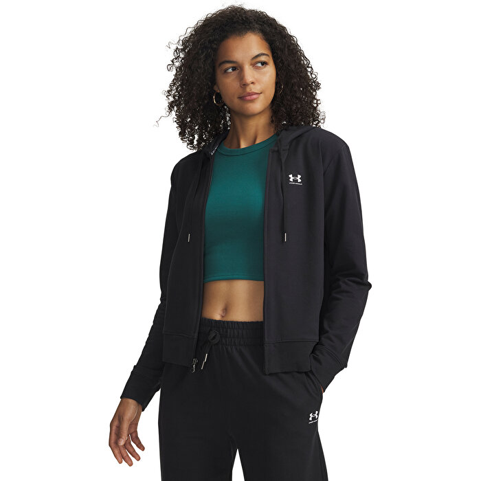 Under Armour Sport Terry Kadın Siyah Kapüşonlu Ceket