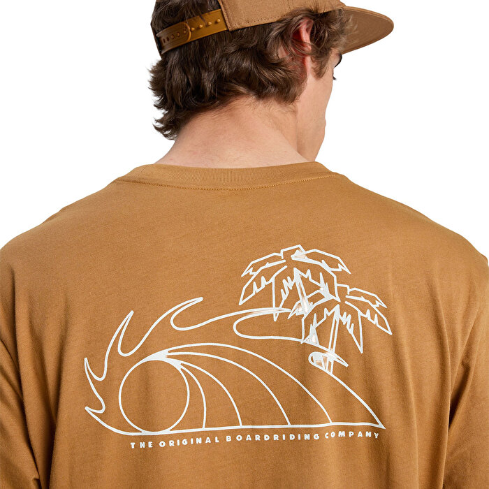 Quiksilver Bliss Point Erkek Kahverengi Tişört